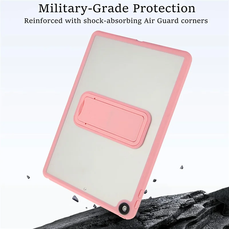 Tablet Case with Kickstand For iPad 10.2 (2021) / (2020) / (2019) TPU + PC Skin-touch Cover - Pink