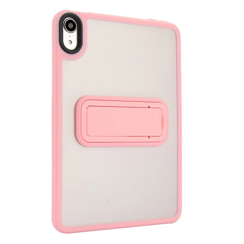 For iPad mini (2024) / (2021) Case with Kickstand TPU + PC Skin-Touch Tablet Cover - Pink