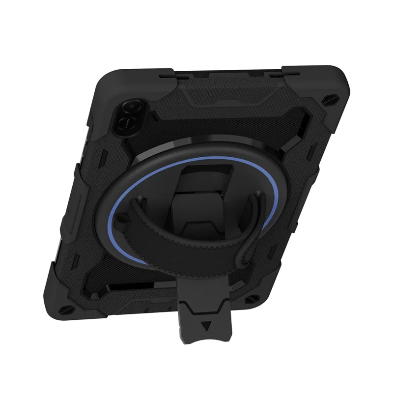 For Honor Pad X9  /  X8a Case Kickstand Hand Strap PC + Silicone Tablet Cover - Black