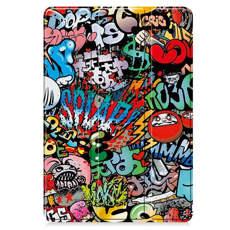 For Honor Pad V9 Case Pattern Print Leather Stand Tablet Cover - Graffiti