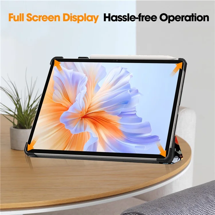 For Honor Pad V9 Case Pattern Print Leather Stand Tablet Cover - Graffiti