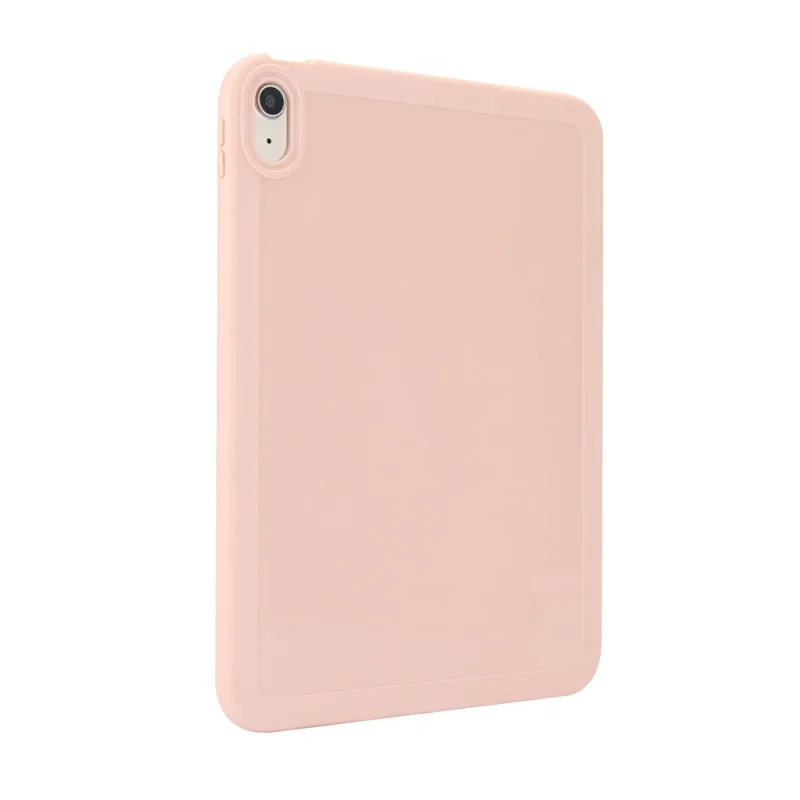For iPad (2025) / 10.9 (2022) Case Solid Color Soft TPU Tablet Protective Cover - Pink