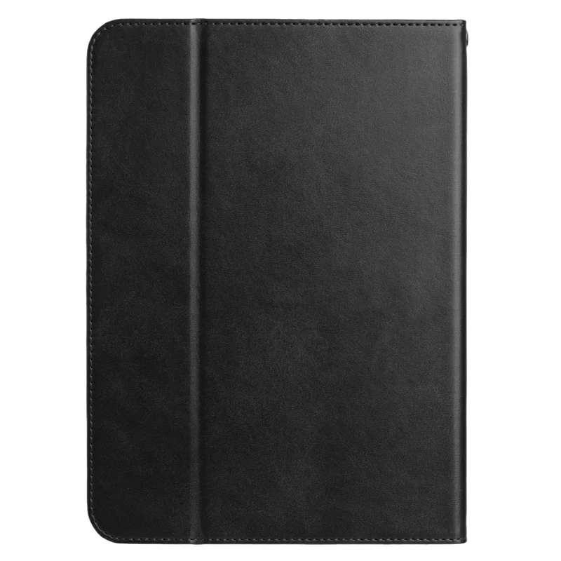 For 7-8 inch Universal Tablet Case Retro Cowhide Texture Leather Cover with Card Holder - Black