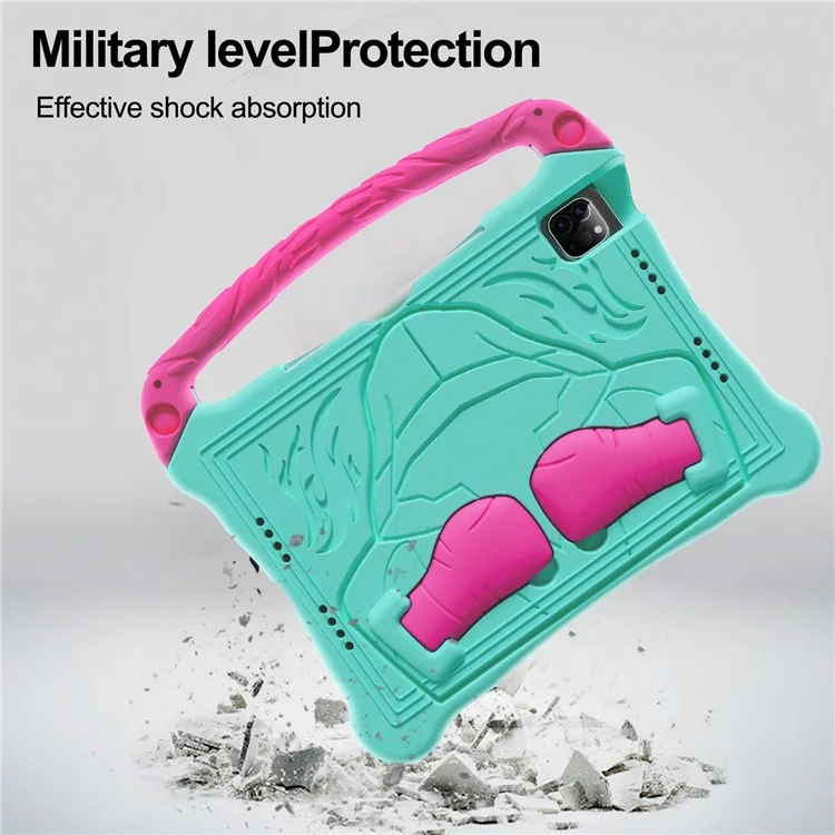 EVA Case For iPad Air 11 (2025) / (2024) / iPad (2025) / 10.9 (2022) Boxing Style Tablet Cover with Handle Kickstand - Mint Green / Rose