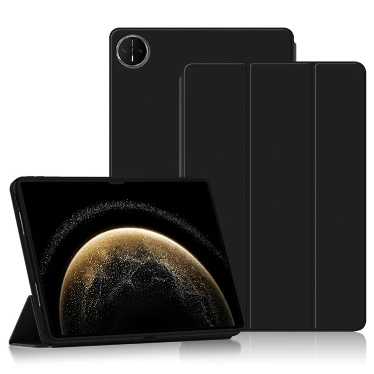 Funda para Huawei MatePad Pro 13.2 (2025) de piel PU y TPU con soporte plegable - Negro