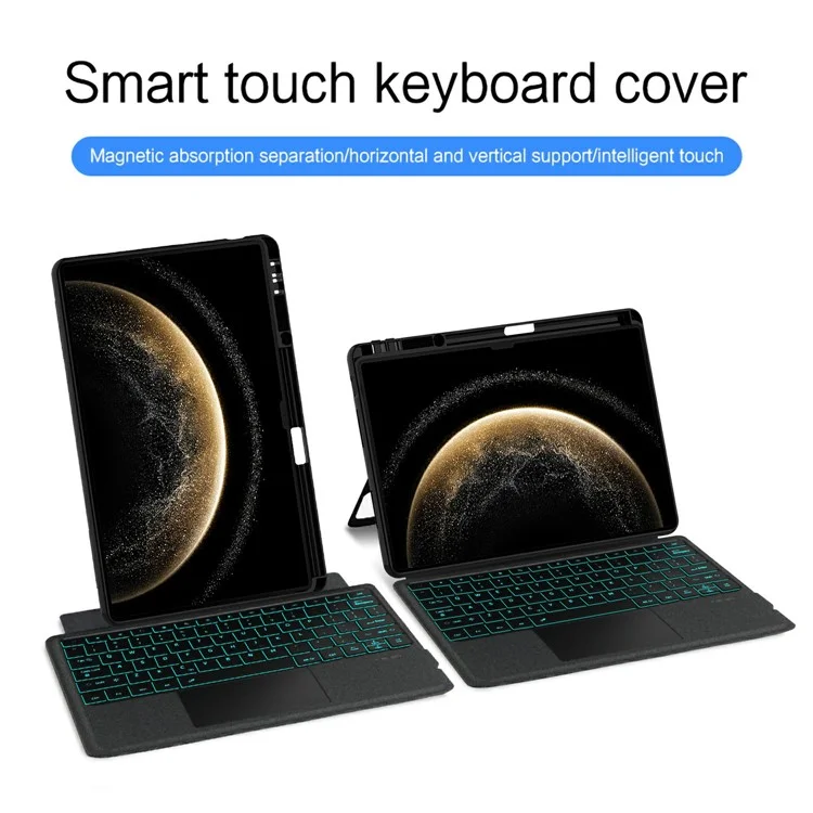 Funda de cuero para Huawei MatePad Pro 13.2 (2025) + Teclado Bluetooth con retroiluminación y trackpad