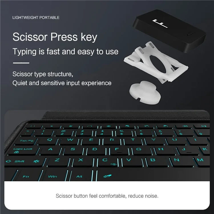 Funda de cuero para Huawei MatePad Pro 13.2 (2025) + Teclado Bluetooth con retroiluminación y trackpad