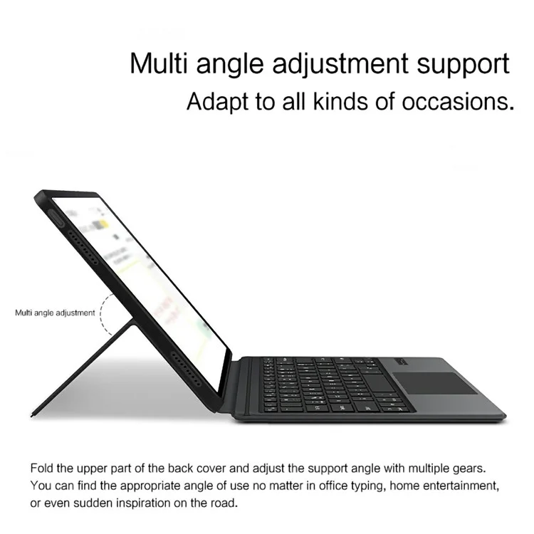 For Huawei MatePad Pro 13.2 (2025) Backlit Magnetic Bluetooth-compatible Keyboard Leather Stand Case, Arabic Version