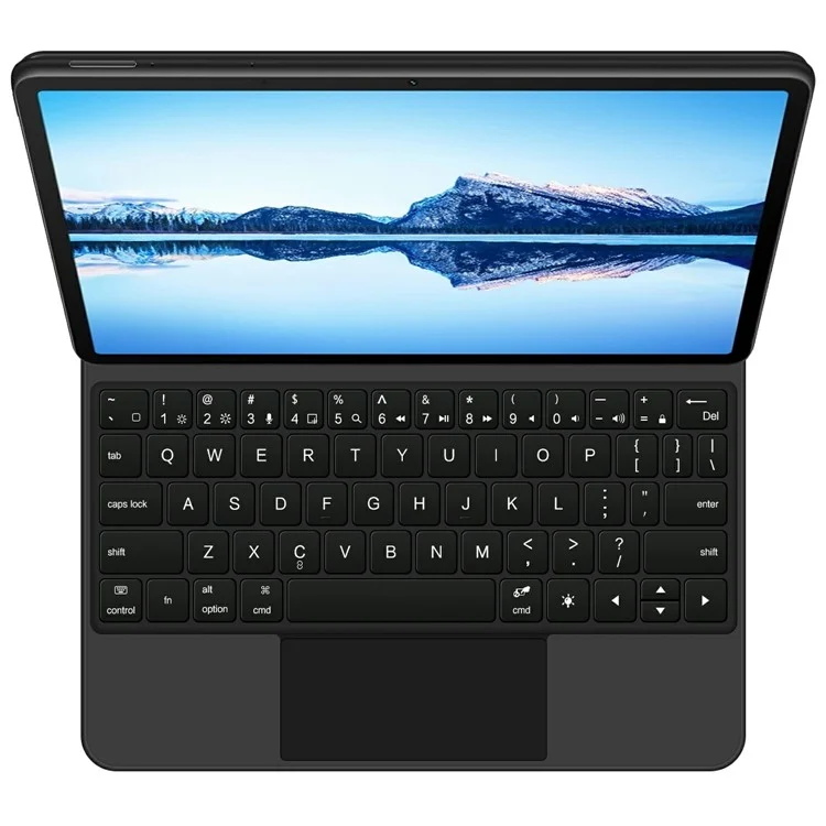 For Huawei Qingyun C7 (2nd Gen) Magnetic Floating Bluetooth-compatible Keyboard + Leather Tablet Case