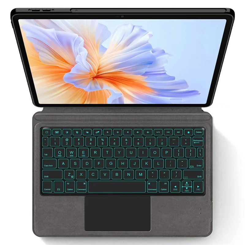 For Honor Pad V9 Leather Case + Touchpad Bluetooth-compatible Keyboard with Backlit