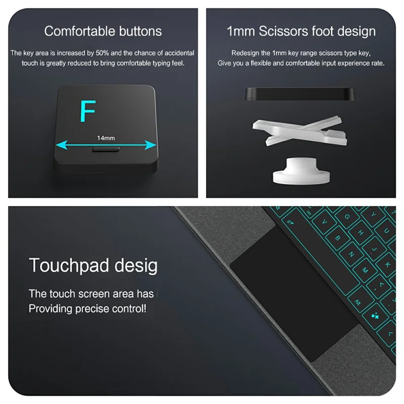 For Samsung Galaxy Tab S8 Ultra Leather Case + Bluetooth-Compatible Keyboard with Backlight Trackpad