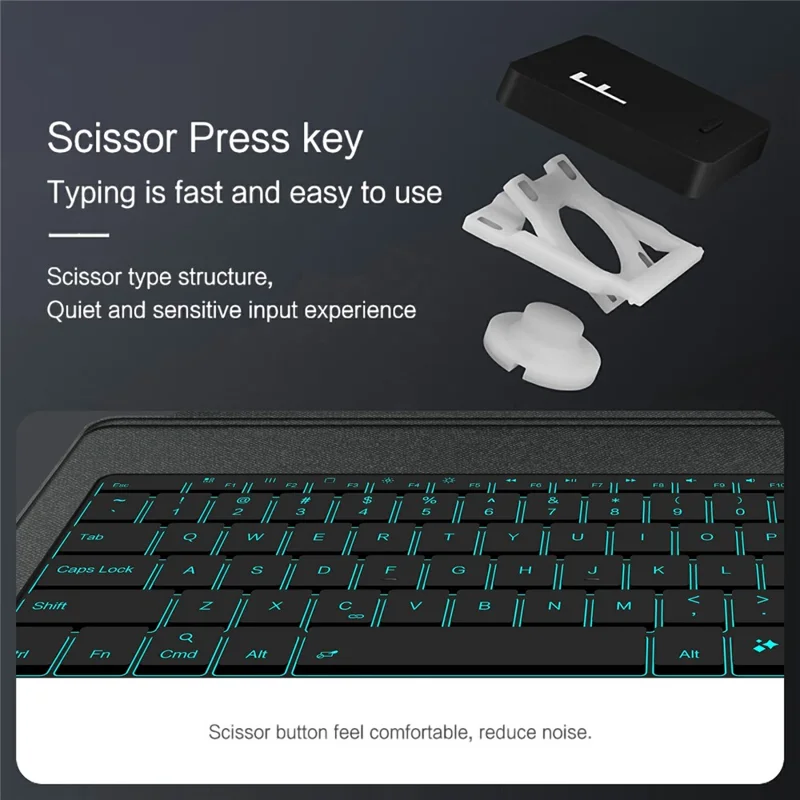 For Samsung Galaxy Tab S8 Ultra Leather Case + Bluetooth-Compatible Keyboard with Backlight Trackpad
