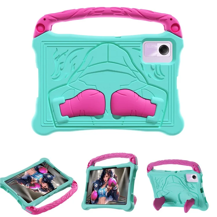 Funda EVA para Xiaomi Redmi Pad SE / Pad 6 Pro / Pad 6 / Pad 5 Pro / Pad 5 Estilo boxeo Cubierta de tableta con asa y soporte - Verde menta / Rosa