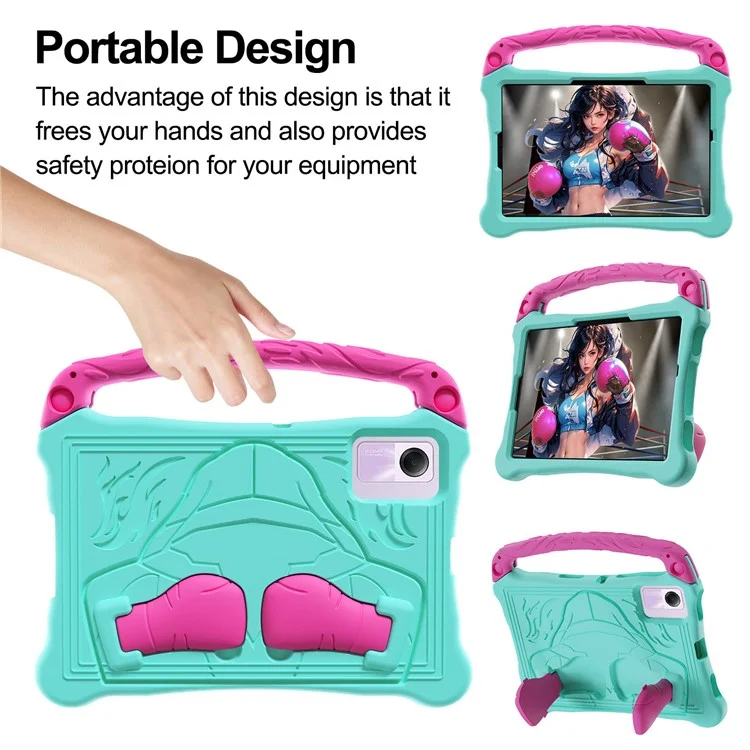 Funda EVA para Xiaomi Redmi Pad SE / Pad 6 Pro / Pad 6 / Pad 5 Pro / Pad 5 Estilo boxeo Cubierta de tableta con asa y soporte - Verde menta / Rosa