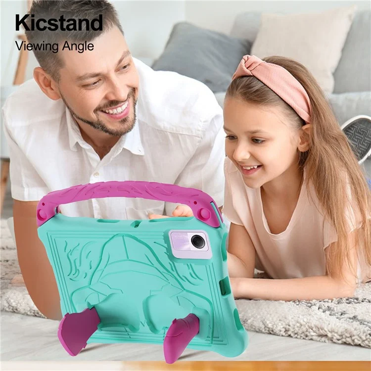 Funda EVA para Xiaomi Redmi Pad SE / Pad 6 Pro / Pad 6 / Pad 5 Pro / Pad 5 Estilo boxeo Cubierta de tableta con asa y soporte - Verde menta / Rosa