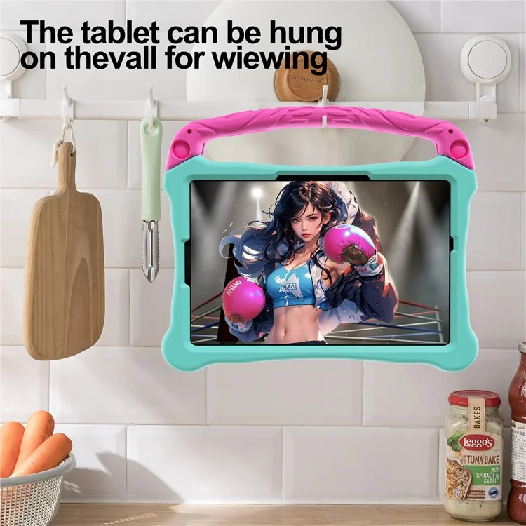 Funda EVA para Xiaomi Redmi Pad SE / Pad 6 Pro / Pad 6 / Pad 5 Pro / Pad 5 Estilo boxeo Cubierta de tableta con asa y soporte - Verde menta / Rosa