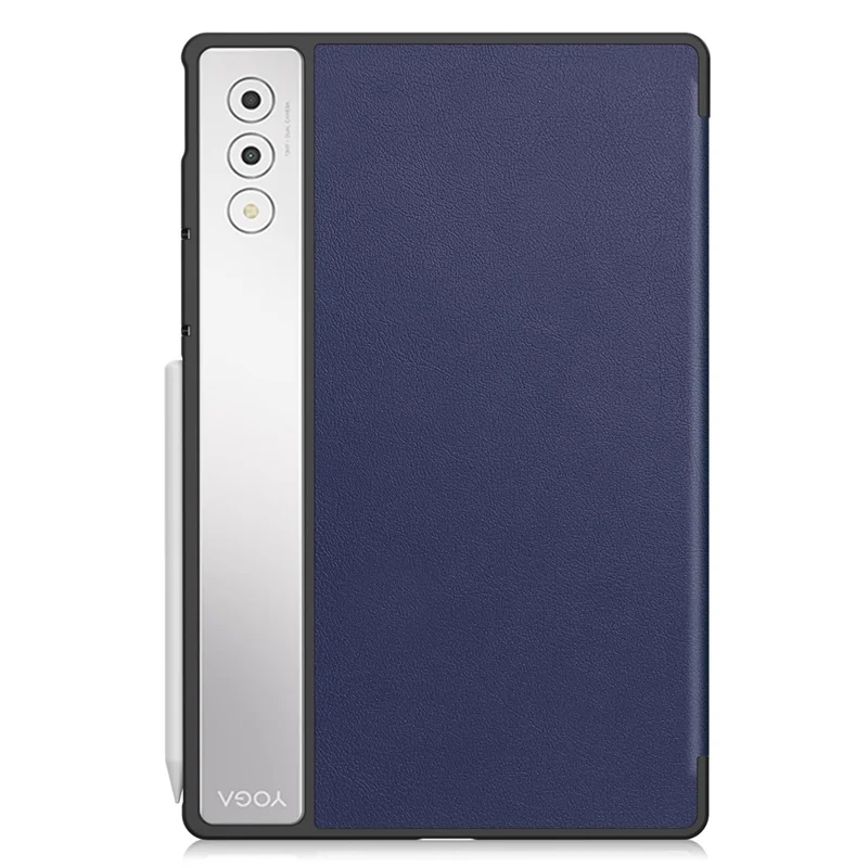 Fodral till Lenovo Yoga Tab Plus, läder, ställfodral, skydd mot fall - mörkblått