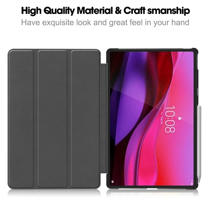 Fodral till Lenovo Yoga Tab Plus, läder, ställfodral, skydd mot fall - mörkblått