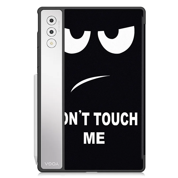Pour Lenovo Yoga Tab Plus Étui Motif Imprimé en Cuir Support Protection Tablette - Ne me touche pas