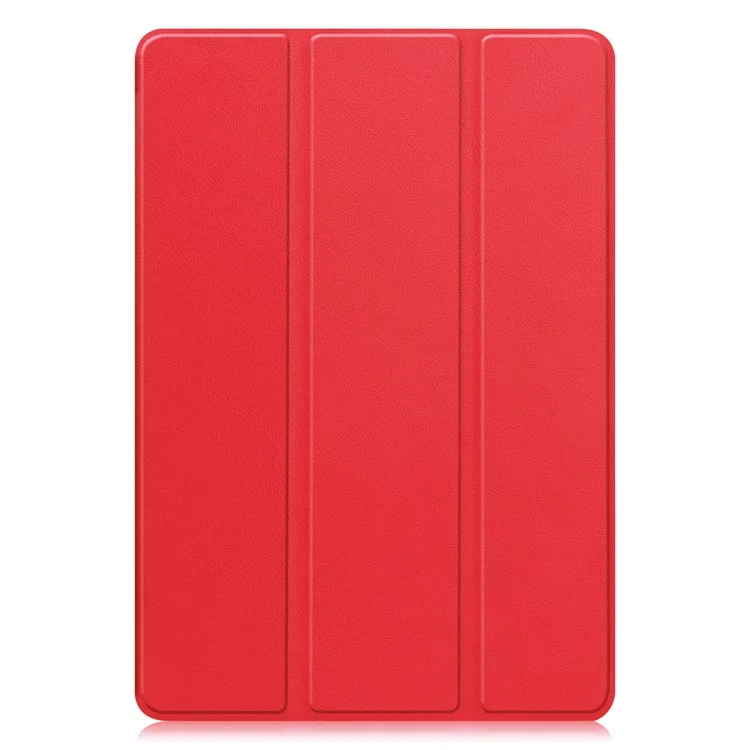 For Lenovo Idea Tab Pro Case Tri-Fold Stand Leather + PC Tablet Cover with Pen Holder - Red