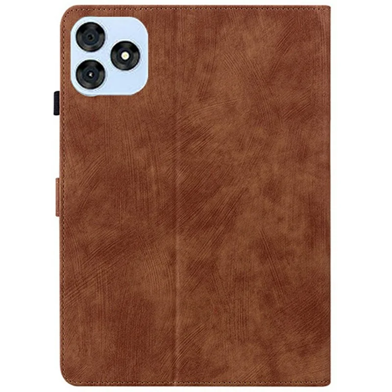 For itel VistaTab 30 Cases Tiger Imprint Anti-Scratch PU Leather Tablet Cover - Brown
