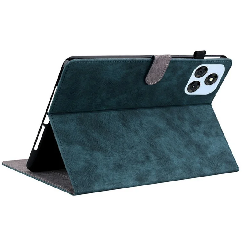 For itel VistaTab 30 Cases Tiger Imprint Anti-Scratch PU Leather Tablet Cover - Blue