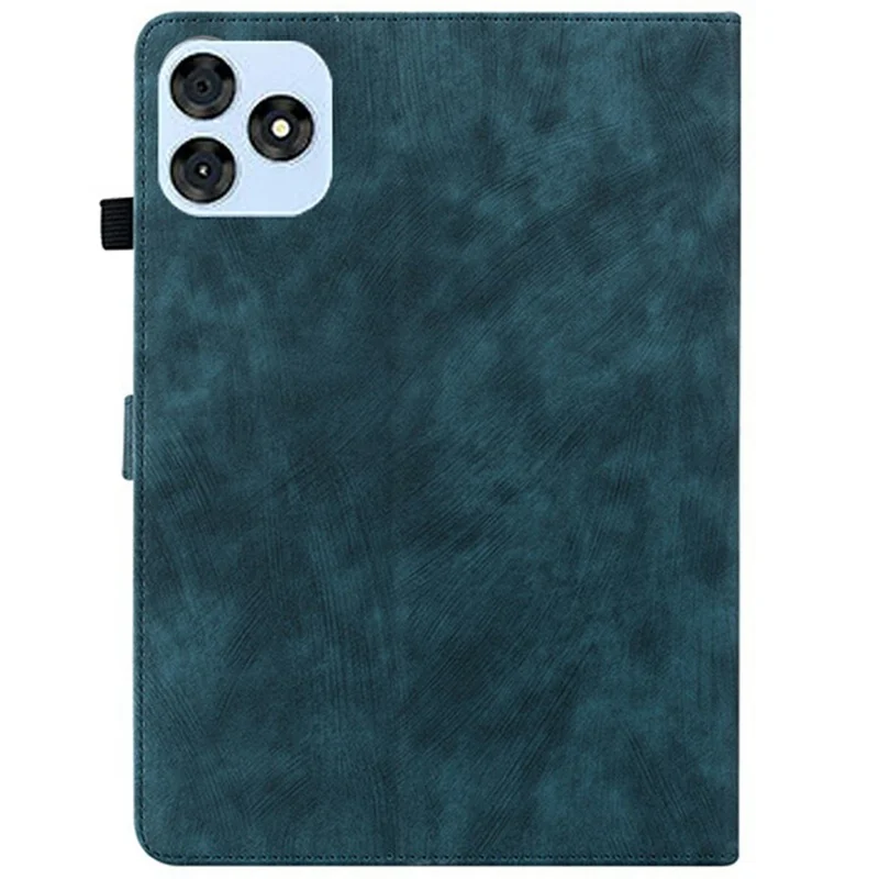 For itel VistaTab 30 Cases Tiger Imprint Anti-Scratch PU Leather Tablet Cover - Blue
