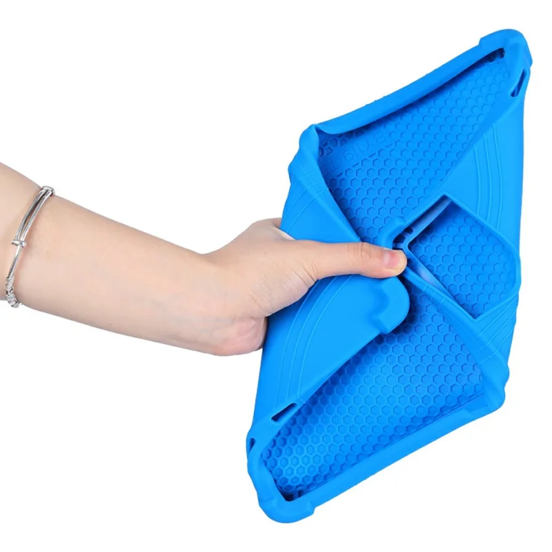 Para Teclast T50HD Capa de Silicone com Suporte Capa Protetora Robusta - Azul Escuro