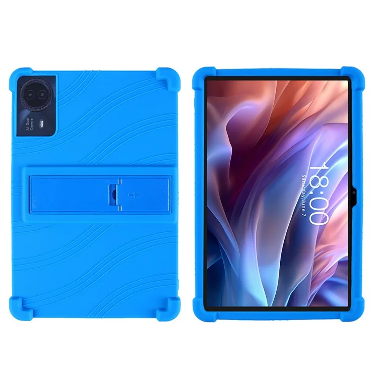 For Teclast T65 MAX Case Adjustable Kickstand Silicone Tablet Protective Cover - Dark Blue