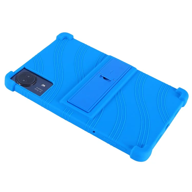 For Teclast T65 MAX Case Adjustable Kickstand Silicone Tablet Protective Cover - Dark Blue