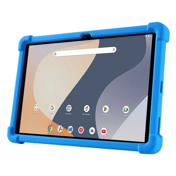 For Walmart Onn 10.1 inch (2024) Silicone Case with Kickstand Rugged Protective Cover - Dark Blue