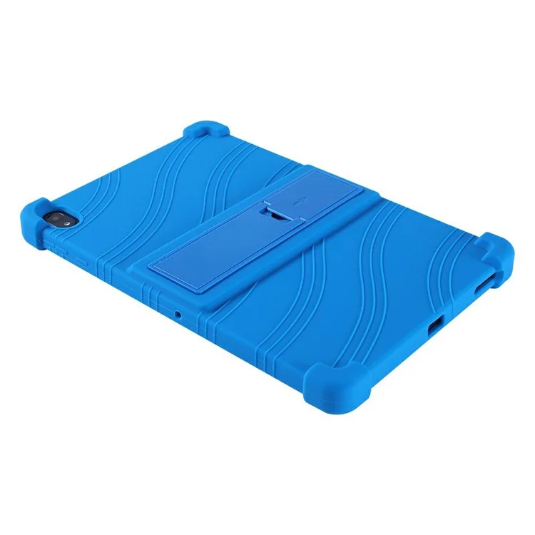 For Walmart Onn 10.1 inch (2024) Silicone Case with Kickstand Rugged Protective Cover - Dark Blue