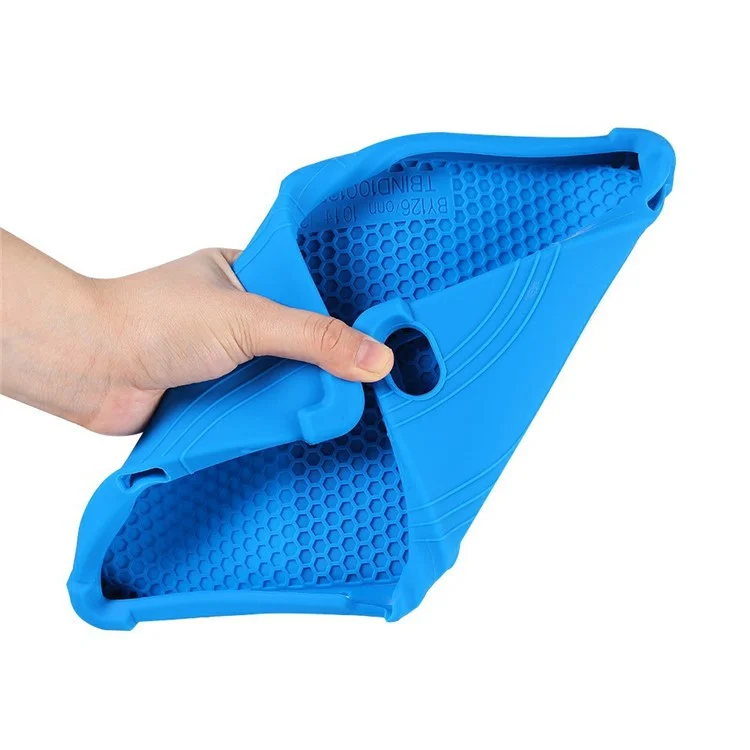 For Walmart Onn 10.1 inch (2024) Silicone Case with Kickstand Rugged Protective Cover - Dark Blue
