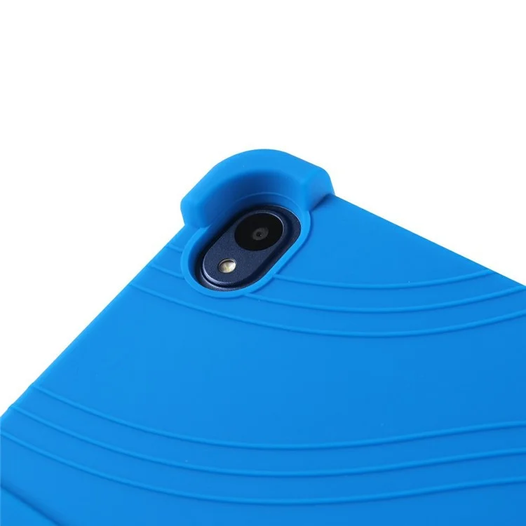 For Walmart Onn 10.1 inch (2024) Silicone Case with Kickstand Rugged Protective Cover - Dark Blue