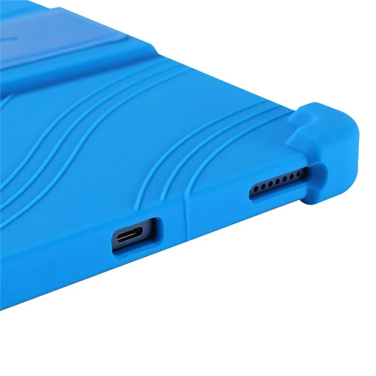 For Walmart Onn 10.1 inch (2024) Silicone Case with Kickstand Rugged Protective Cover - Dark Blue