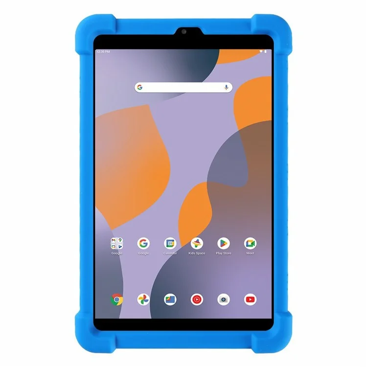 For Walmart Onn 8 inch (2024) Silicone Case with Kickstand Rugged Protective Cover - Dark Blue