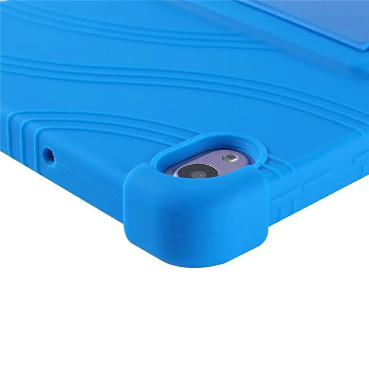 For Walmart Onn 8 inch (2024) Silicone Case with Kickstand Rugged Protective Cover - Dark Blue