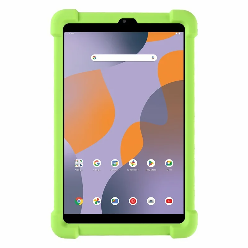 For Walmart Onn 8 inch (2024) Silicone Case with Kickstand Rugged Protective Cover - Green