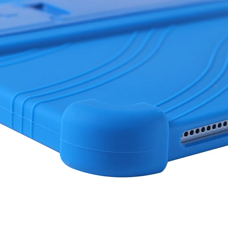 For iPad Air 11 (2025) / (2024) Silicone Case with Kickstand Rugged Protective Cover - Baby Blue