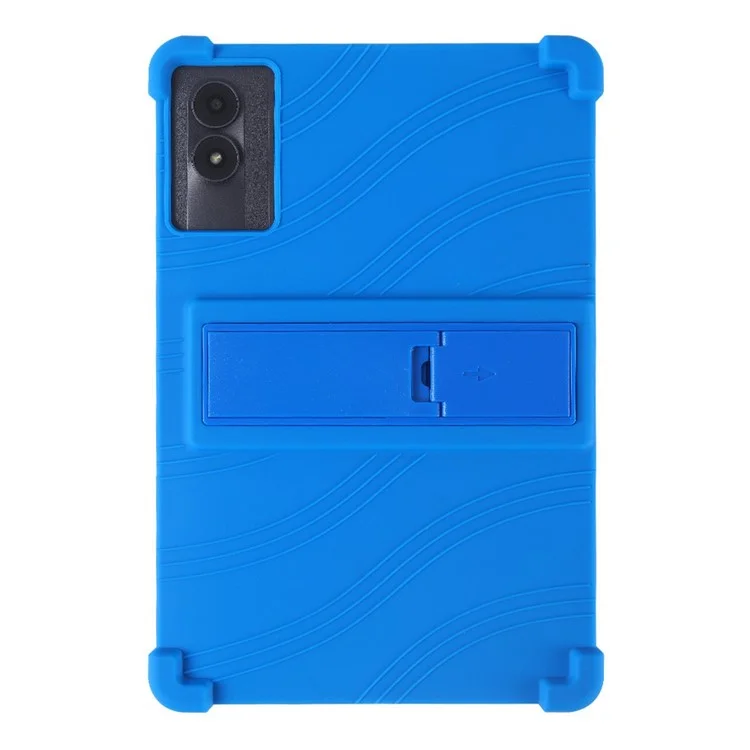 Pour Blackview Tab 90 / Tab 90 WiFi Étui en silicone avec support Coque de protection robuste - Bleu foncé
