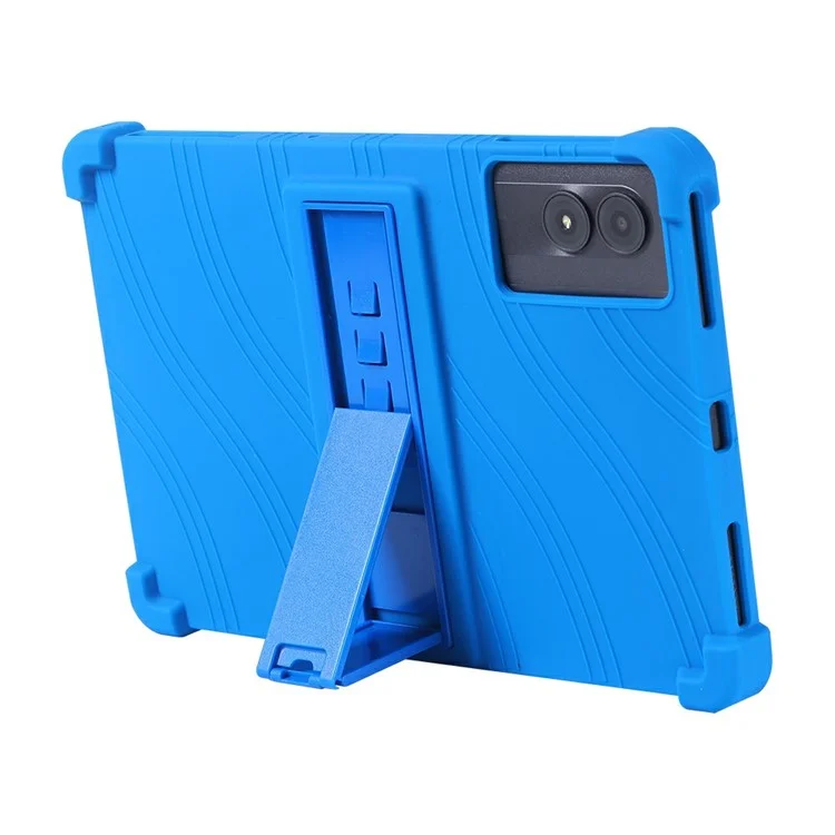 Pour Blackview Tab 90 / Tab 90 WiFi Étui en silicone avec support Coque de protection robuste - Bleu foncé