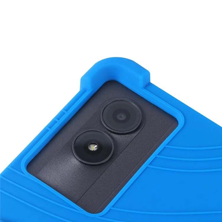 Pour Blackview Tab 90 / Tab 90 WiFi Étui en silicone avec support Coque de protection robuste - Bleu foncé