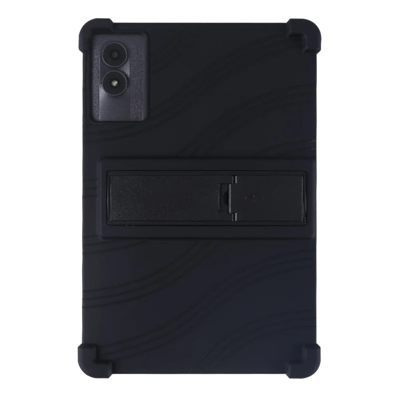 For Blackview Tab 90 / Tab 90 WiFi Silicone Case with Kickstand Rugged Protective Cover - Black