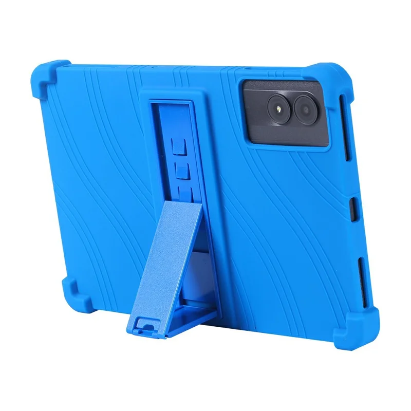 For Blackview Tab 90 / Tab 90 WiFi Silicone Case with Kickstand Rugged Protective Cover - Black