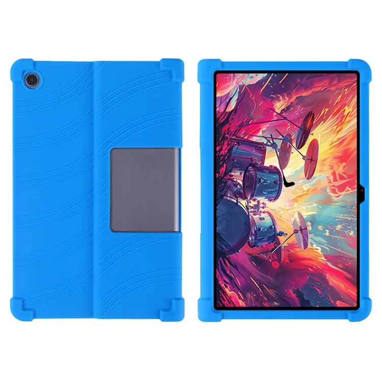 Para Lenovo Xiaoxin Pad Studio 11,5 Polegadas / Capa de Silicone com Suporte da Aba Plus Protetora Resistente - Azul Escuro