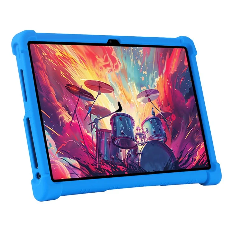 Para Lenovo Xiaoxin Pad Studio 11,5 Polegadas / Capa de Silicone com Suporte da Aba Plus Protetora Resistente - Azul Escuro