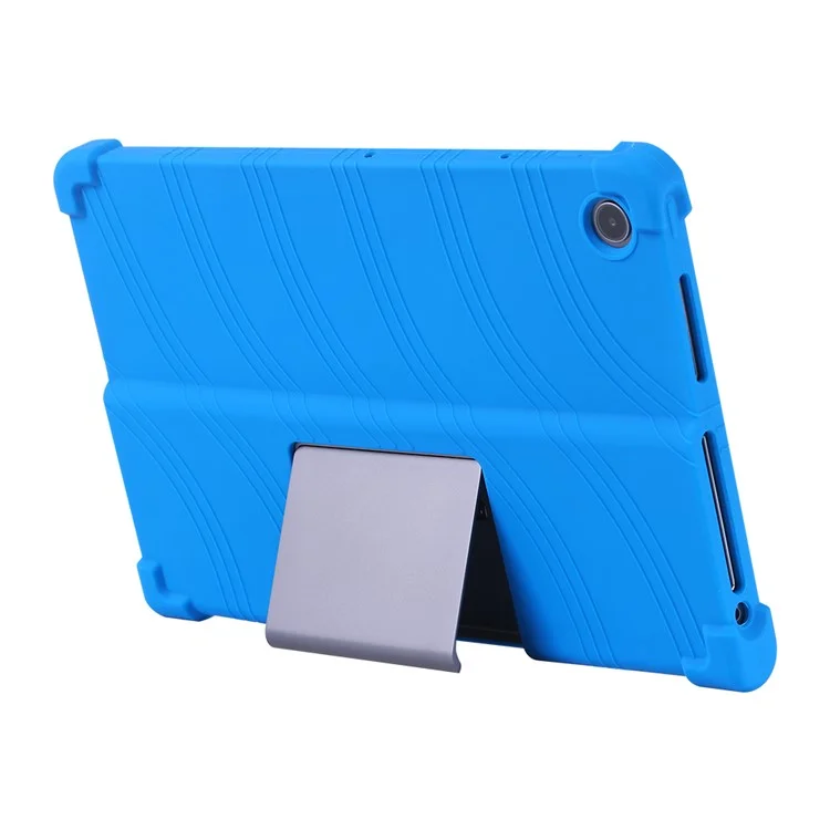 Para Lenovo Xiaoxin Pad Studio 11,5 Polegadas / Capa de Silicone com Suporte da Aba Plus Protetora Resistente - Azul Escuro
