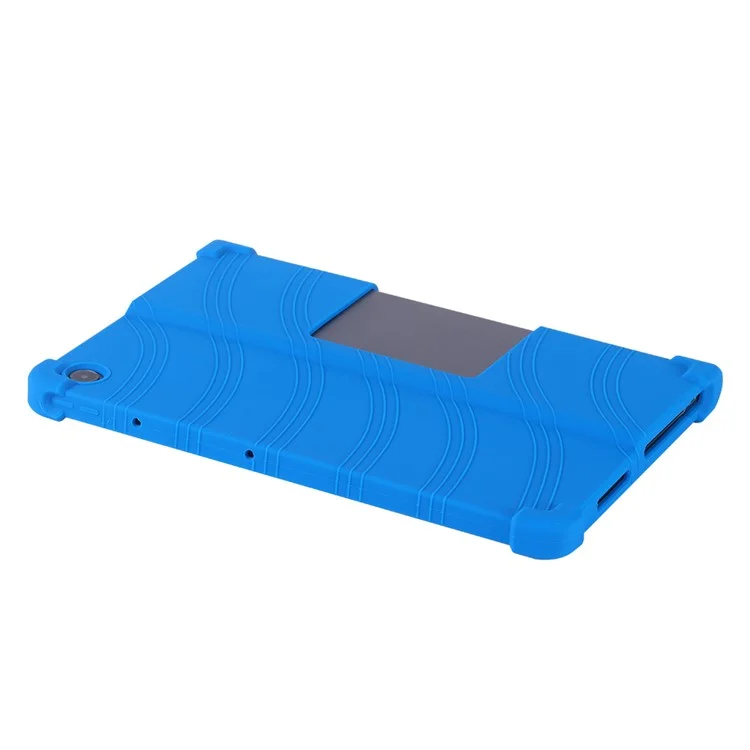 Para Lenovo Xiaoxin Pad Studio 11,5 Polegadas / Capa de Silicone com Suporte da Aba Plus Protetora Resistente - Azul Escuro
