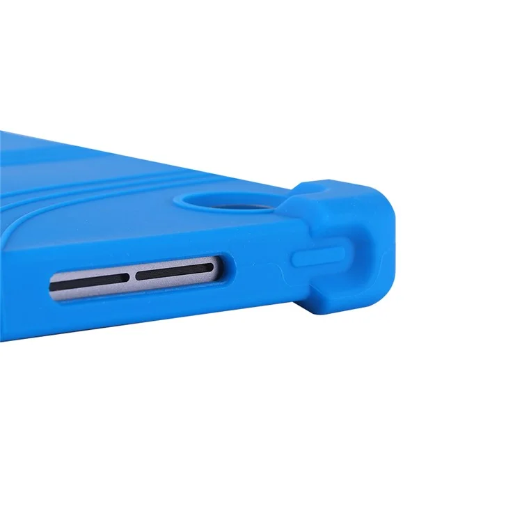 Para Lenovo Xiaoxin Pad Studio 11,5 Polegadas / Capa de Silicone com Suporte da Aba Plus Protetora Resistente - Azul Escuro