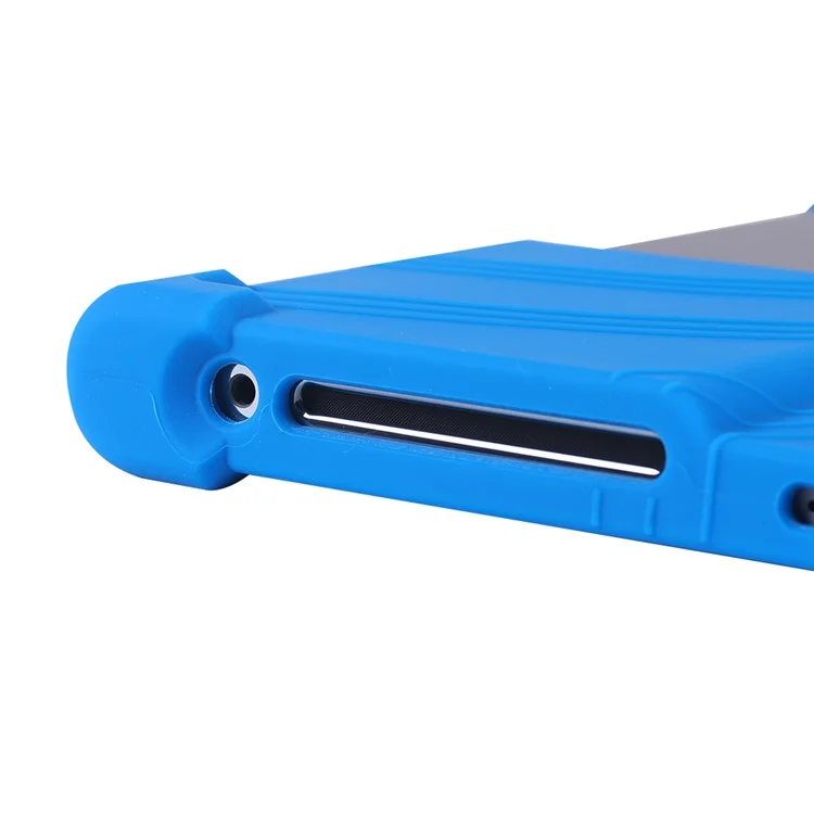 Para Lenovo Xiaoxin Pad Studio 11,5 Polegadas / Capa de Silicone com Suporte da Aba Plus Protetora Resistente - Azul Escuro